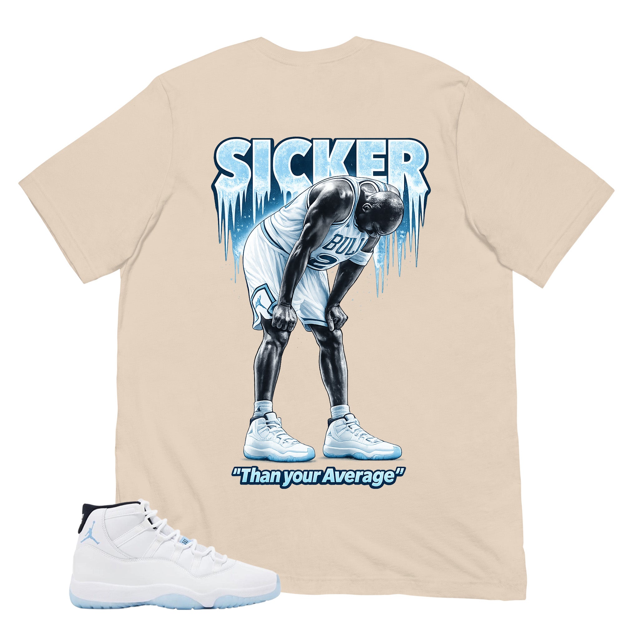 Graphic Tee Sicker Than Your Average Shirt - to Matching Air Jordan 11 Legend Blue | Zadago