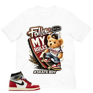 Graphic Tee Skate Boy | Matching Jordan 1 Union LA Chicago Shadow | Zadago
