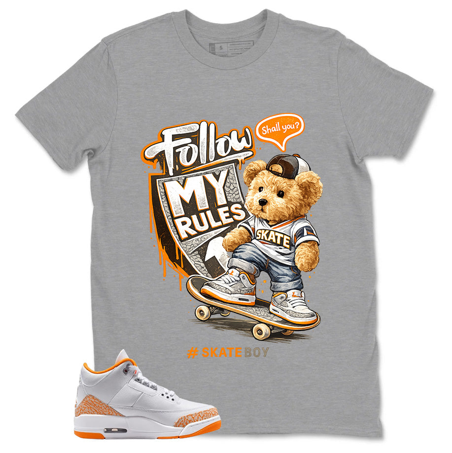 Graphic Tee Skate Boy Shirt - to Matching Air Jordan 3 Orange Citrus | Zadago