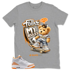 Graphic Tee Skate Boy Shirt - to Matching Air Jordan 3 Orange Citrus | Zadago