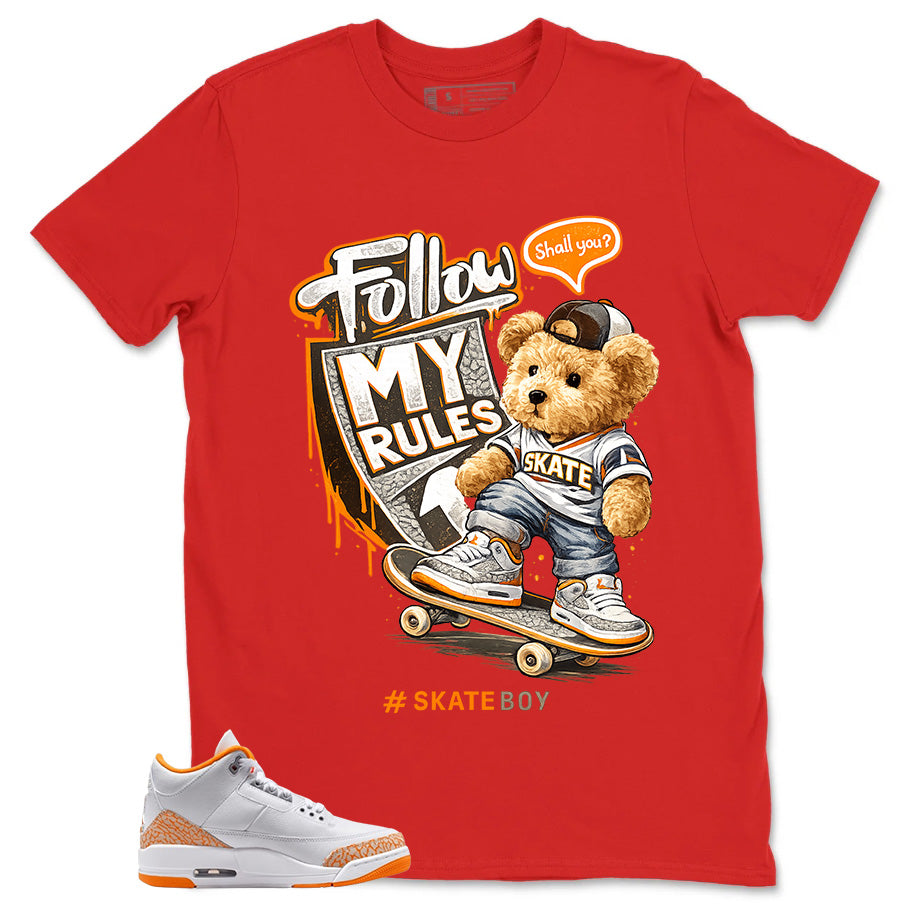 Graphic Tee Skate Boy Shirt - to Matching Air Jordan 3 Orange Citrus | Zadago