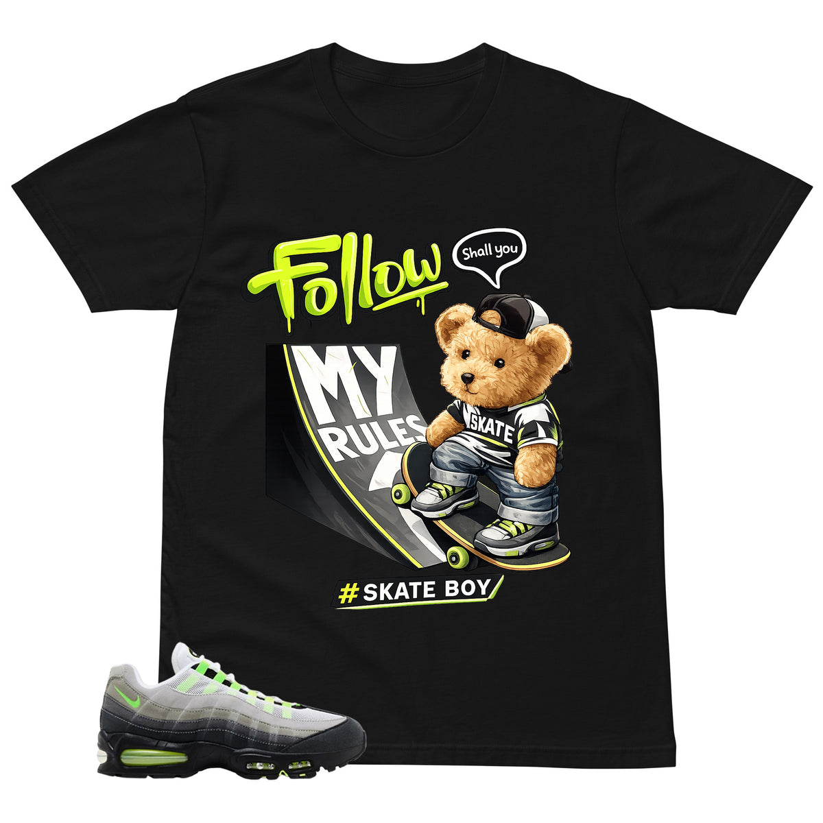 Graphic Tee Skate Boy Shirt - to Matching  Air Max 95 Neon | Zadago