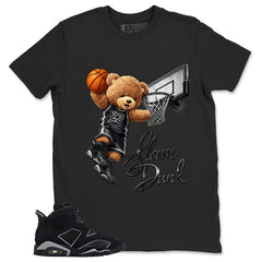 Graphic Tee Slam Dunk Bear 23 Shirt - to Matching Air Jordan 6 Cap and Gown | Zadago