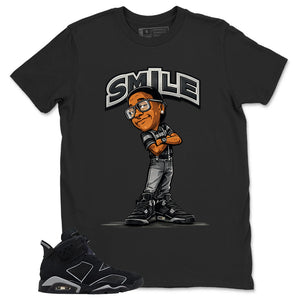 Graphic Tee Smile Shirt - to Matching Air Jordan 6 Cap and Gown | Zadago