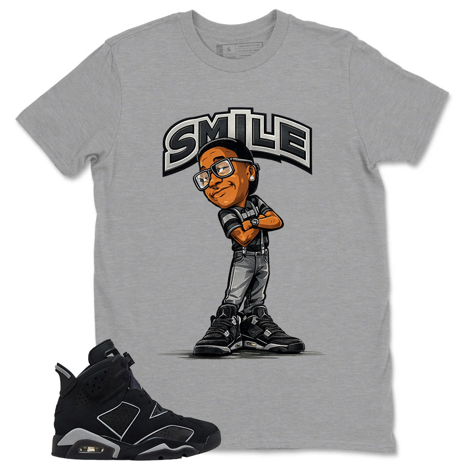 Graphic Tee Smile Shirt - to Matching Air Jordan 6 Cap and Gown | Zadago