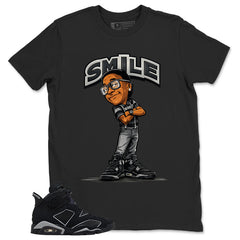 Graphic Tee Smile Shirt - to Matching Air Jordan 6 Cap and Gown | Zadago