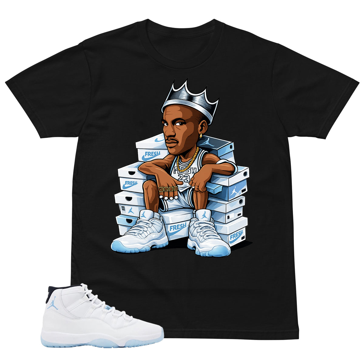 Graphic Tee Sneaker Fresh Shirt - to Matching Air Jordan 11 Legend Blue | Zadago