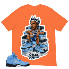 Graphic Tee Sneaker Fresh Shirt - to Matching Air Jordan 5 UNC | Zadago