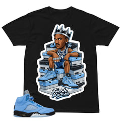 Graphic Tee Sneaker Fresh Shirt - to Matching Air Jordan 5 UNC | Zadago
