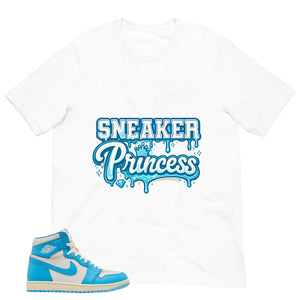 Graphic Tee Sneaker Princess Shirt - to Matching Air Jordan 1 UNC Reimagined | Zadago