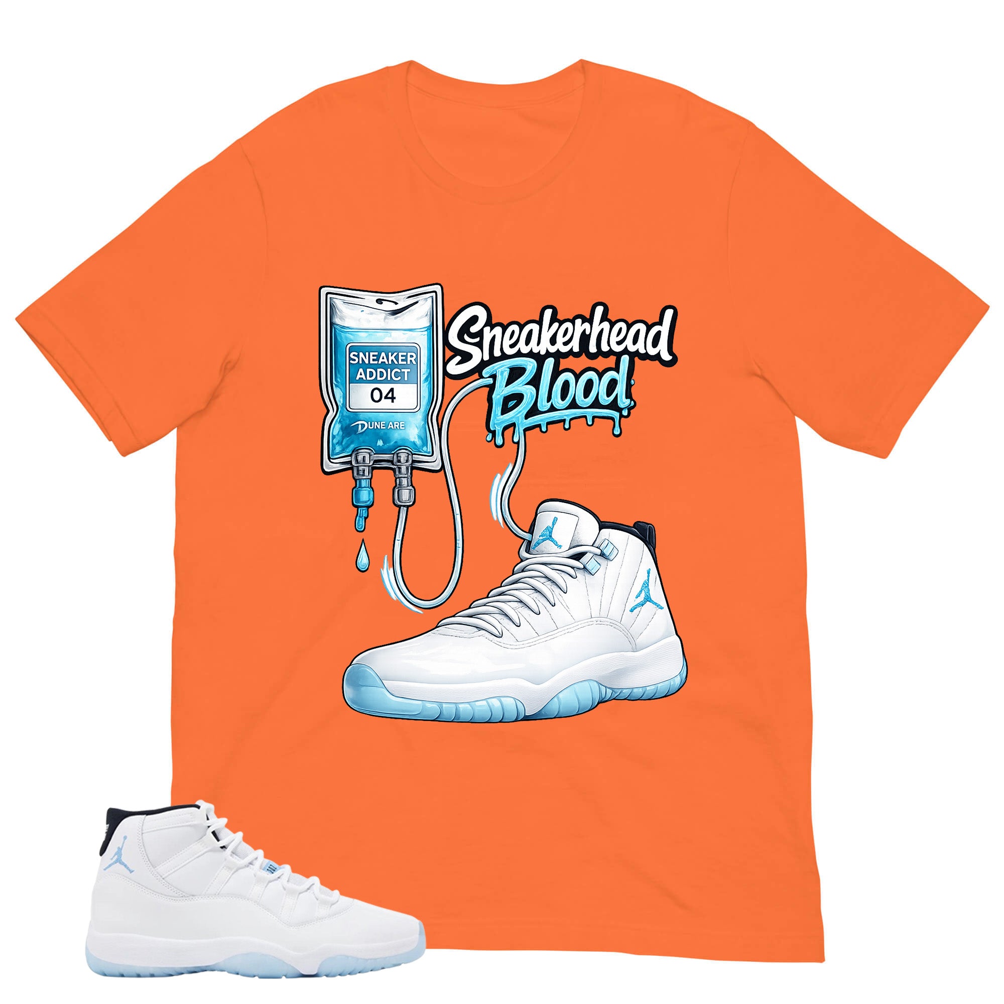 Graphic Tee Sneakerhead Blood Shirt - to Matching Air Jordan 11 Legend Blue | Zadago