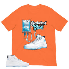 Graphic Tee Sneakerhead Blood Shirt - to Matching Air Jordan 11 Legend Blue | Zadago