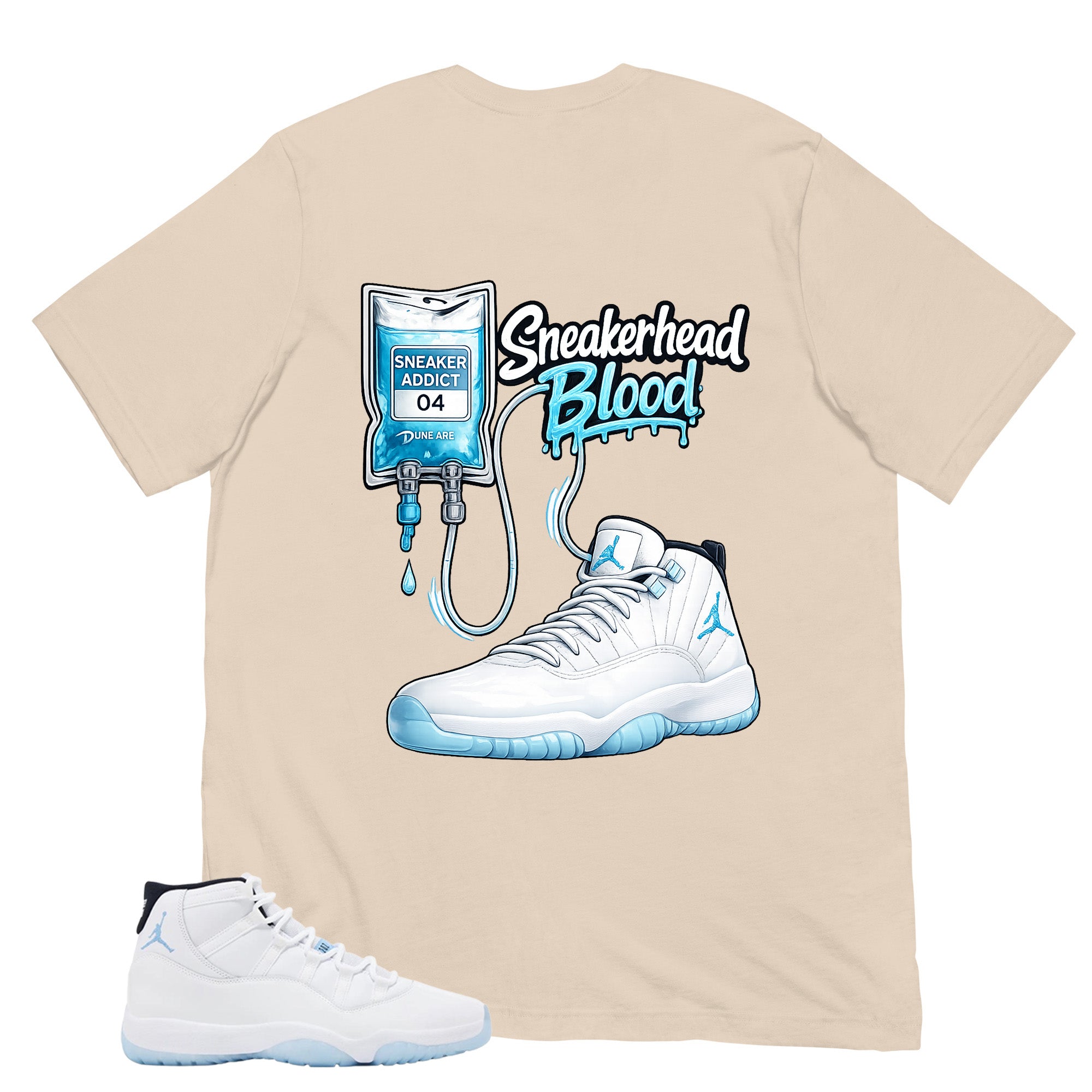 Graphic Tee Sneakerhead Blood Shirt - to Matching Air Jordan 11 Legend Blue | Zadago