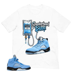 Graphic Tee Sneakerhead Shirt - to Matching Air Jordan 5 UNC | Zadago