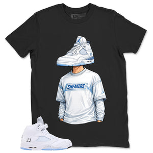 Graphic Tee Sneakerhead Shirt - to Matching Air Jordan 5 White Metallic | Zadago