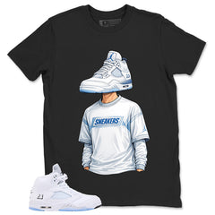 Graphic Tee Sneakerhead Shirt - to Matching Air Jordan 5 White Metallic | Zadago