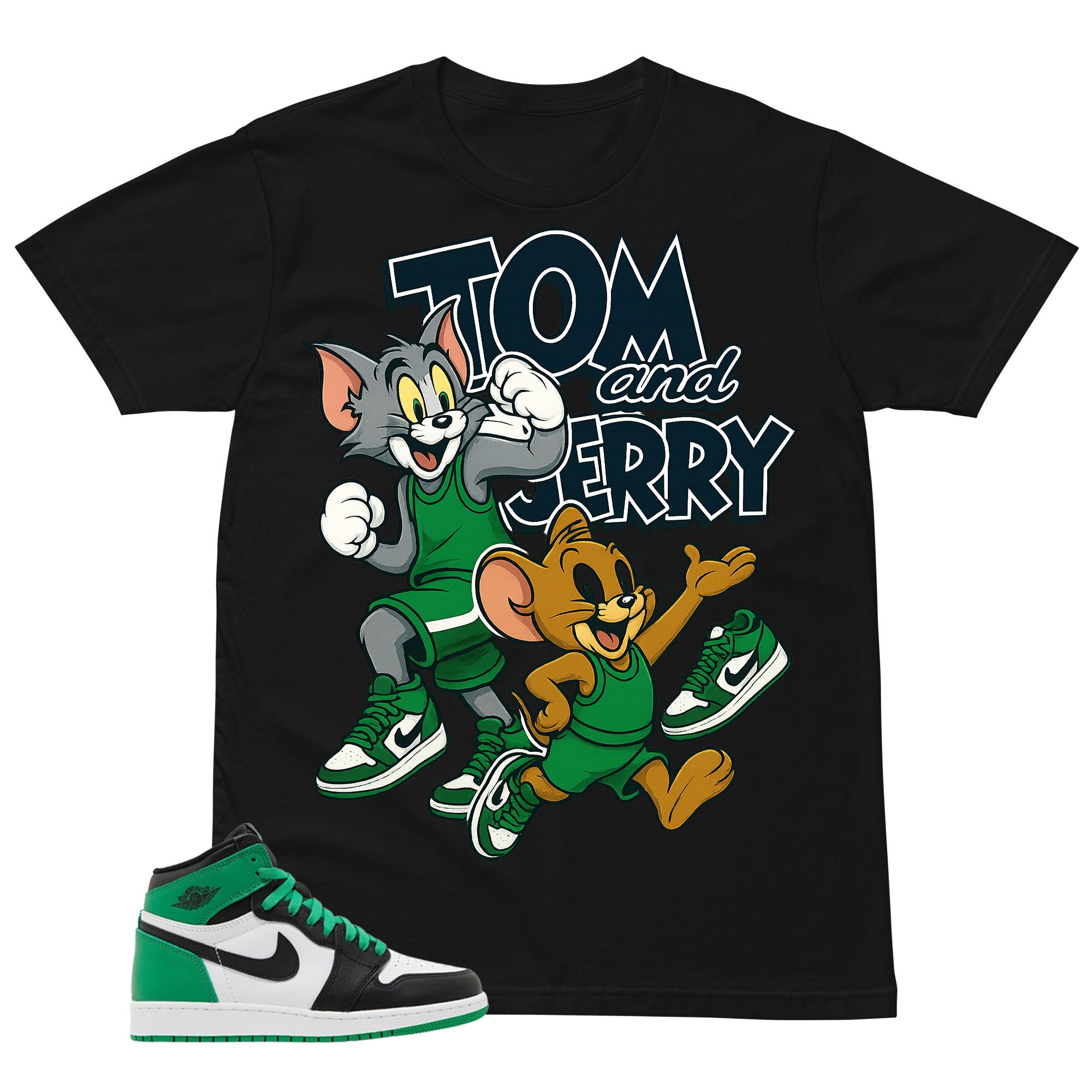 Graphic Tee T&J Shirt - to Matching Air Jordan 1 Lucky Green | Zadago