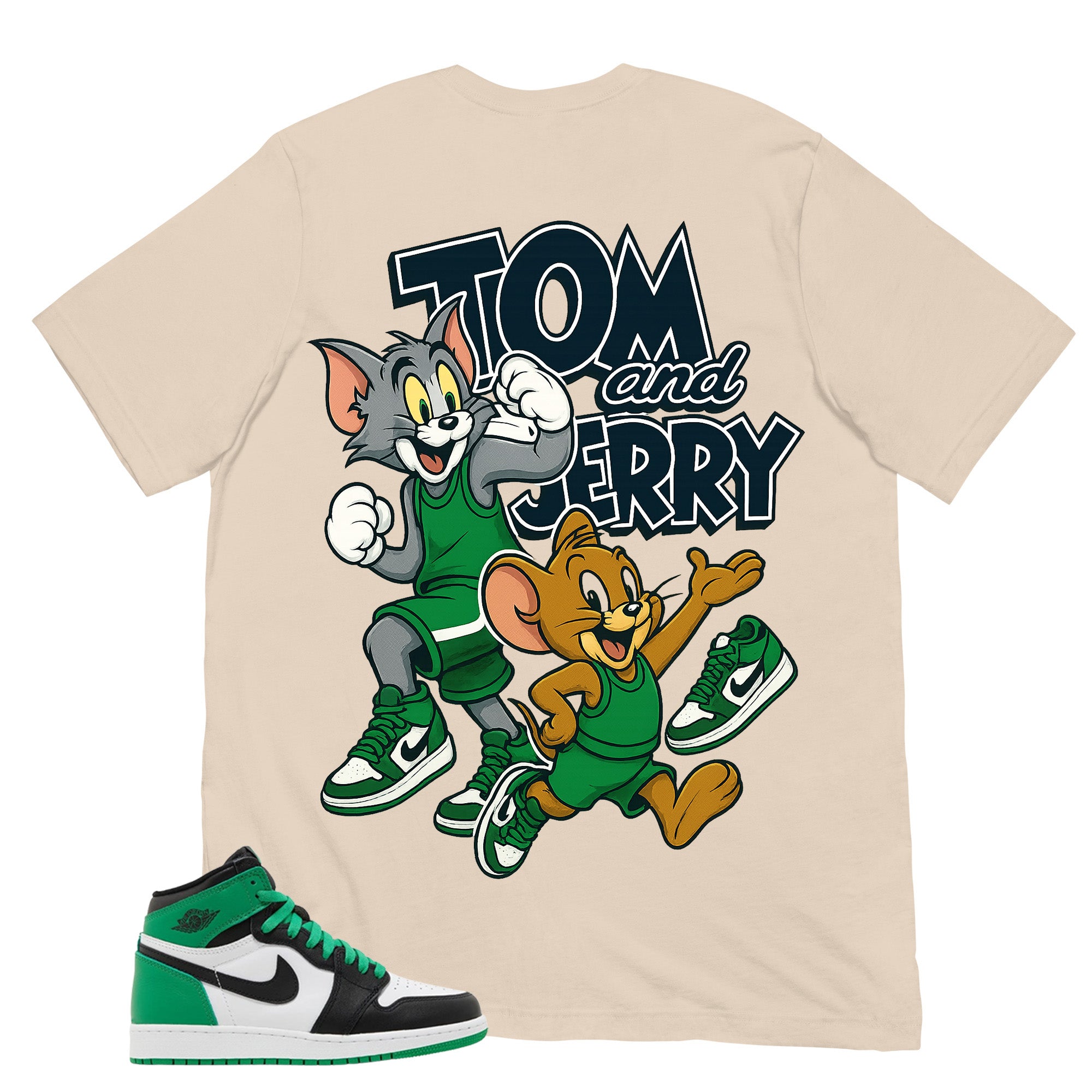 Graphic Tee T&J Shirt - to Matching Air Jordan 1 Lucky Green | Zadago