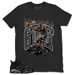 Graphic Tee The Goat Shirt - to Matching Air Jordan 6 Cap and Gown | Zadago