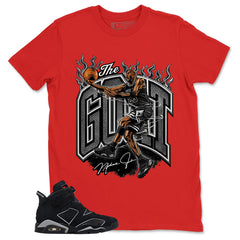 Graphic Tee The Goat Shirt - to Matching Air Jordan 6 Cap and Gown | Zadago