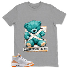 Graphic Tee The Struggle Is Real Shirt - to Matching Air Jordan 3 Orange Citrus | Zadago