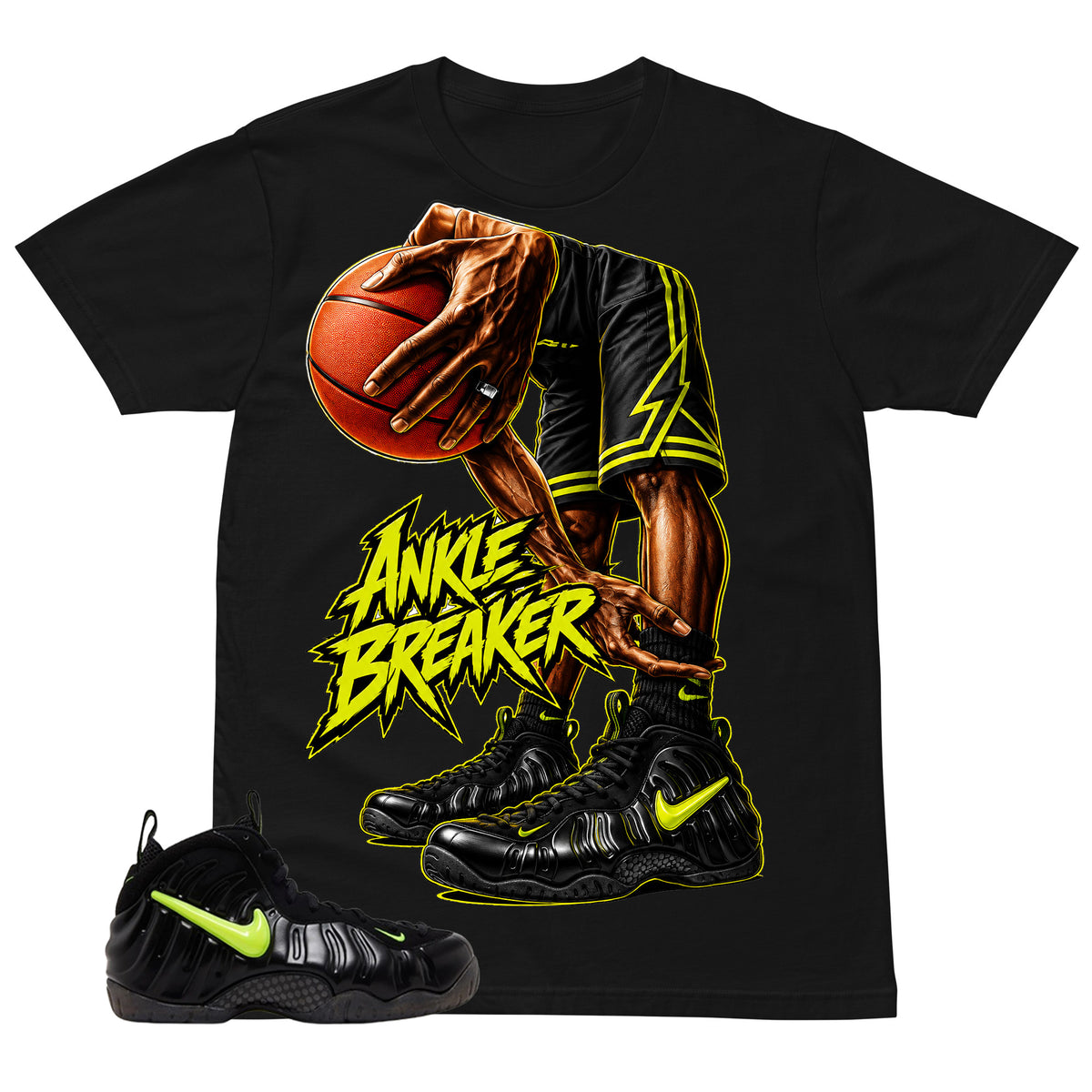 Graphic Tee to Match Air Foamposite Pro Voltage | Ankle Breaker Shirt | Zadago