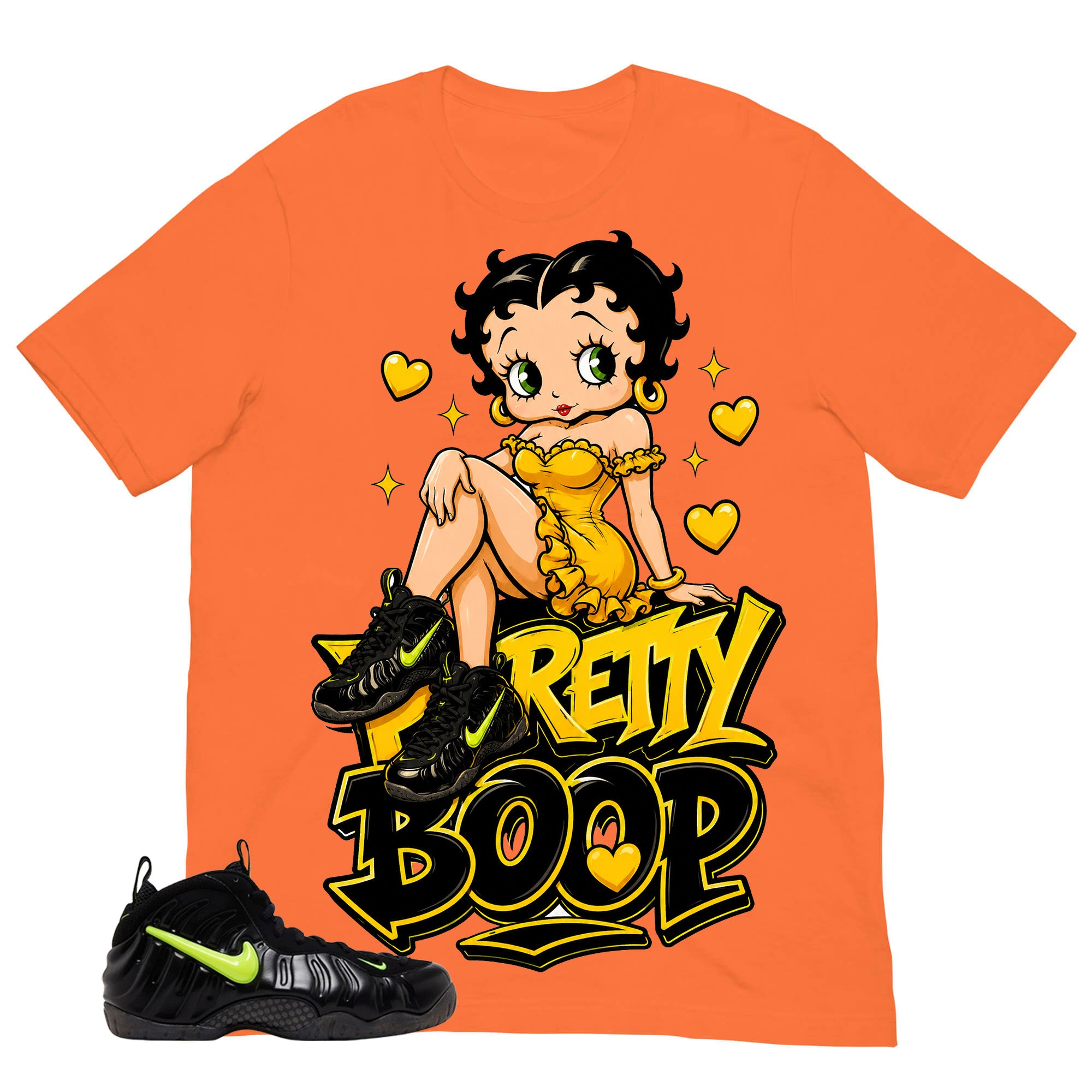 Graphic Tee to Match Air Foamposite Pro Voltage | Betty Boop Shirt | Zadago