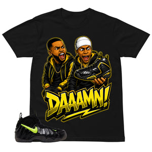 Graphic Tee to Match Air Foamposite Pro Voltage | Daaamn Sneaker Shirt | Zadago