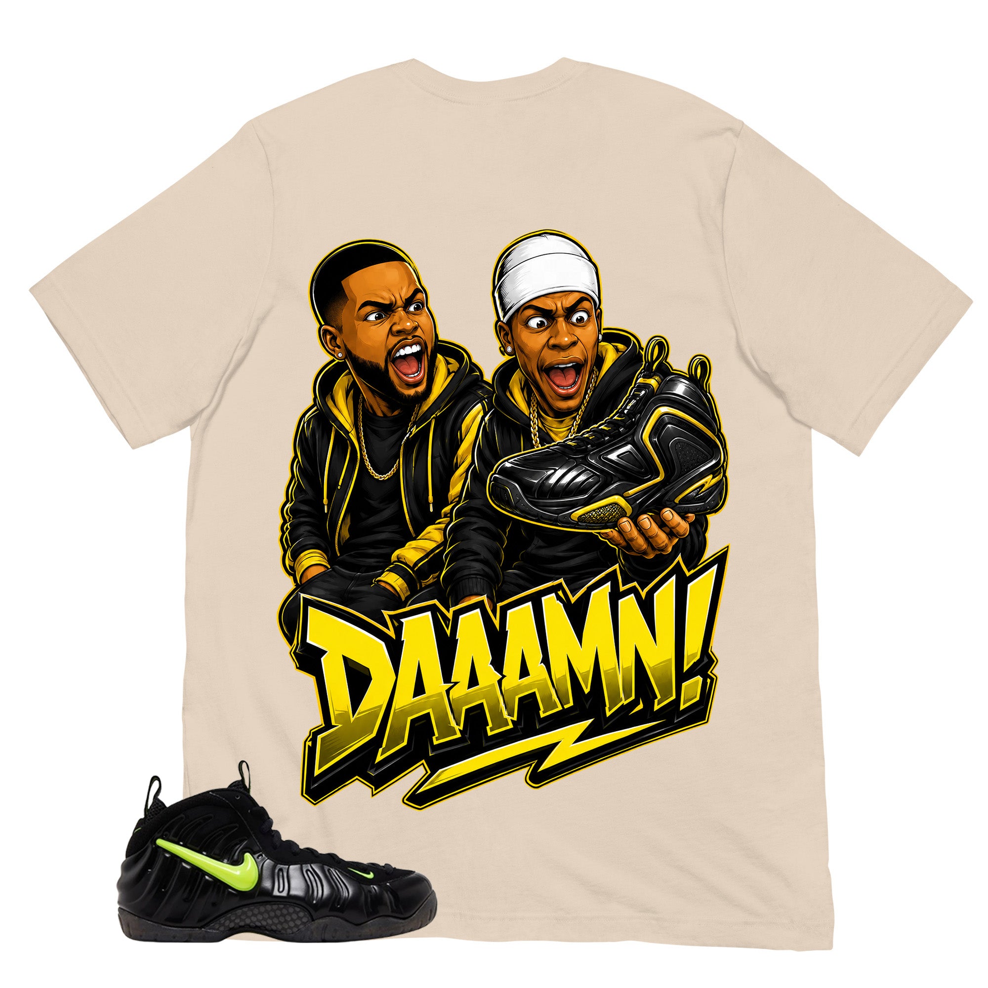 Graphic Tee to Match Air Foamposite Pro Voltage | Daaamn Sneaker Shirt | Zadago