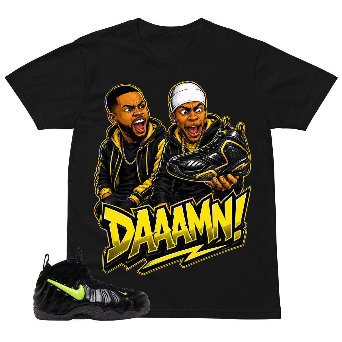 Graphic Tee to Match Air Foamposite Pro Voltage | Daaamn Sneaker Shirt | Zadago