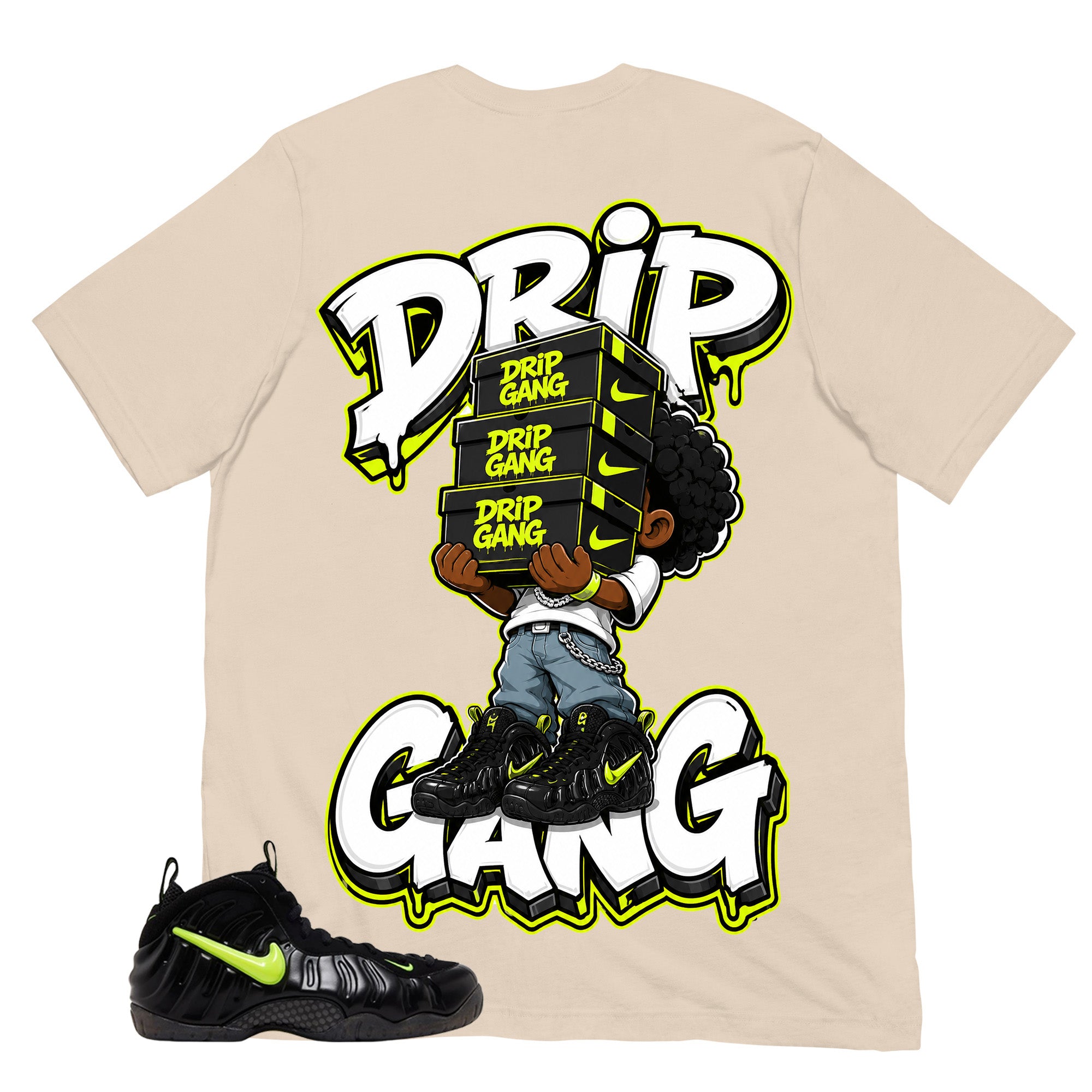 Graphic Tee to Match Air Foamposite Pro Voltage | Drip Gang Shirt | Zadago