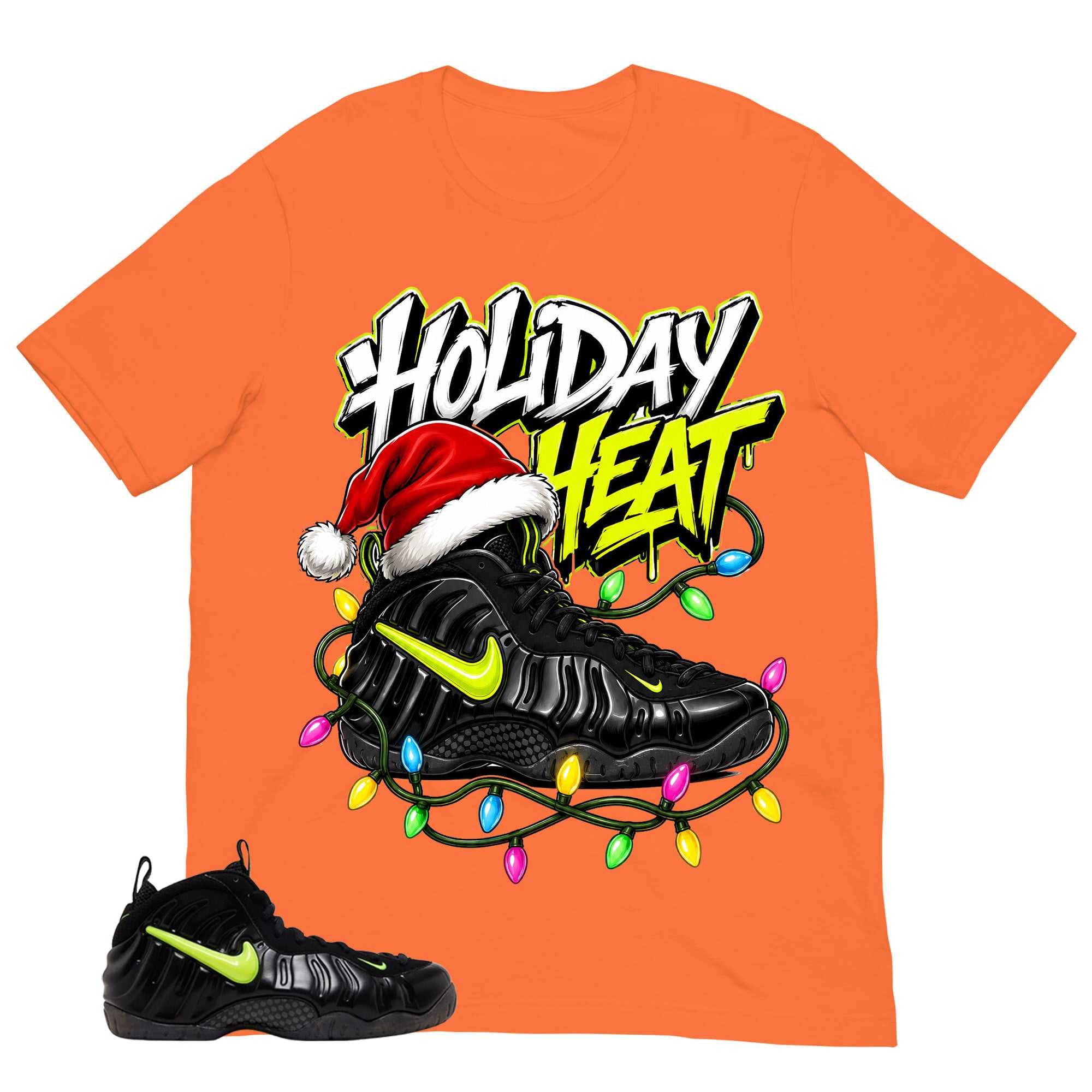 Graphic Tee to Match Air Foamposite Pro Voltage | Holiday Heat Shirt | Zadago