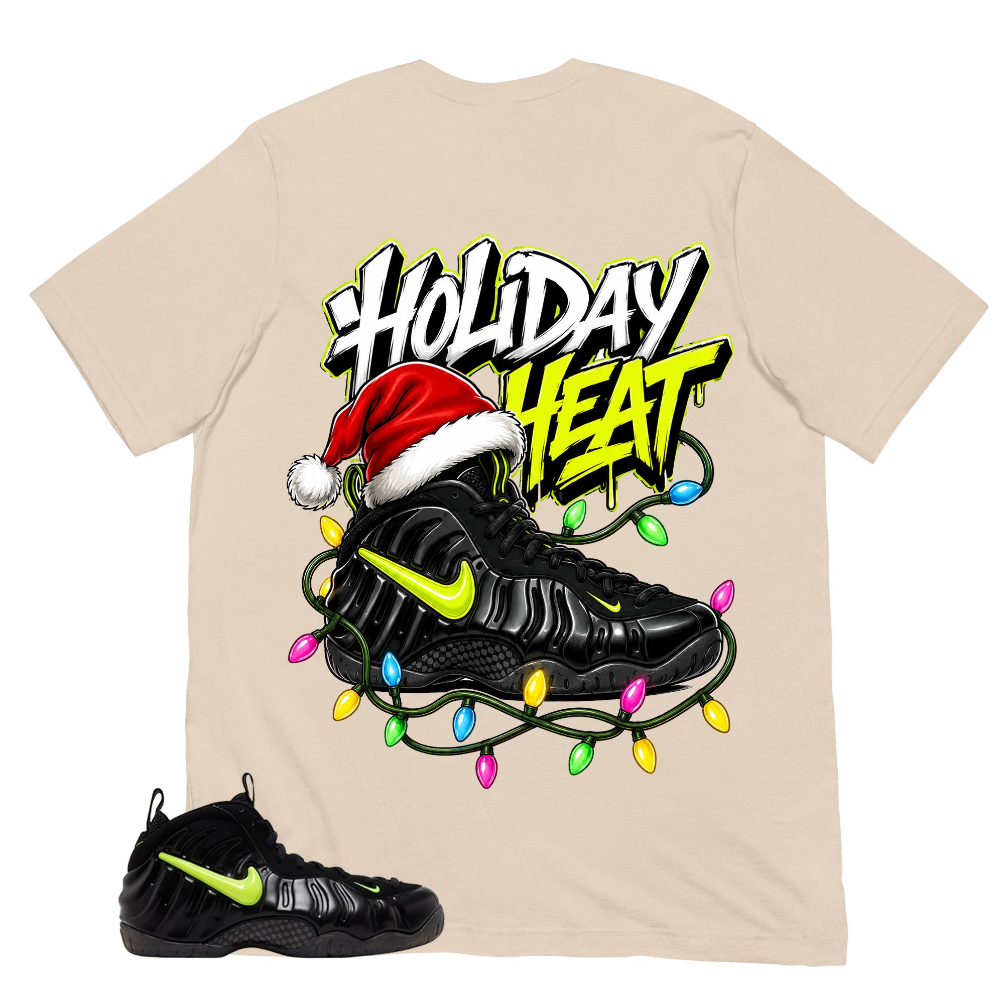 Graphic Tee to Match Air Foamposite Pro Voltage | Holiday Heat Shirt | Zadago