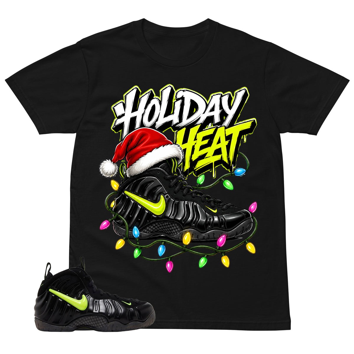 Graphic Tee to Match Air Foamposite Pro Voltage | Holiday Heat Shirt | Zadago