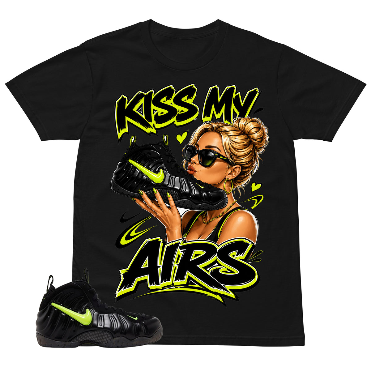 Graphic Tee to Match Air Foamposite Pro Voltage | Kiss My Airs Shirt | Zadago