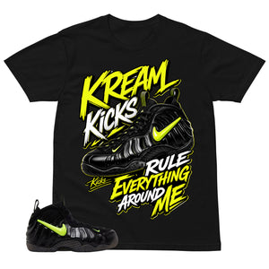 Graphic Tee to Match Air Foamposite Pro Voltage | Kream Kicks Shirt | Zadago