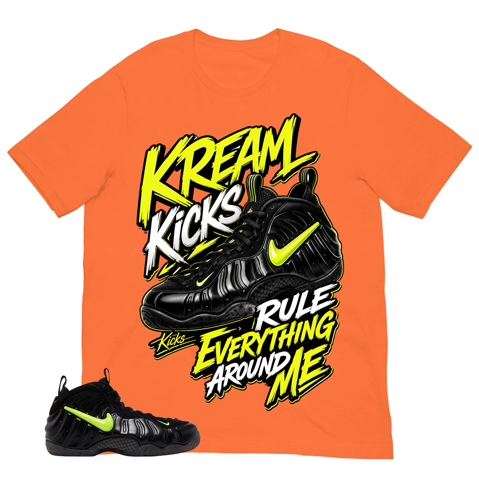 Graphic Tee to Match Air Foamposite Pro Voltage | Kream Kicks Shirt | Zadago