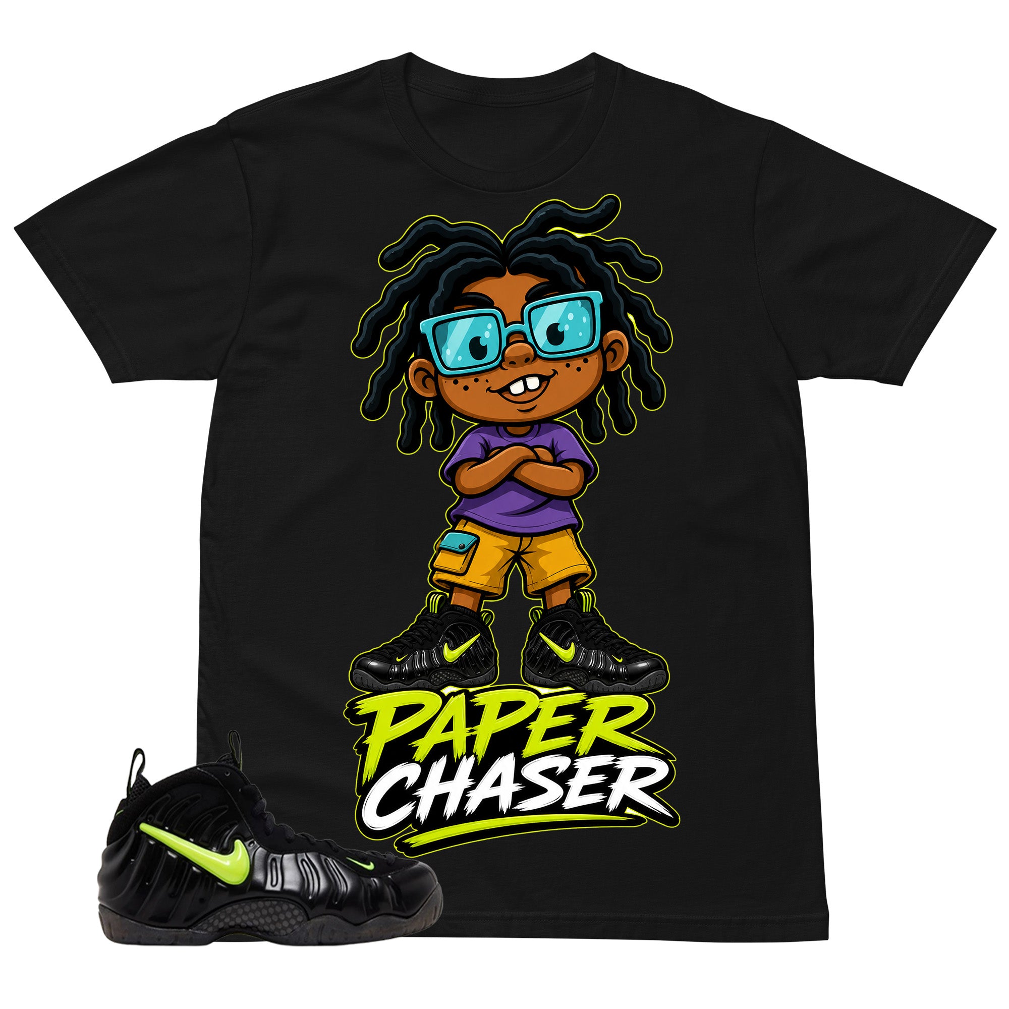 Graphic Tee to Match Air Foamposite Pro Voltage | Paper Chaser Shirt | Zadago