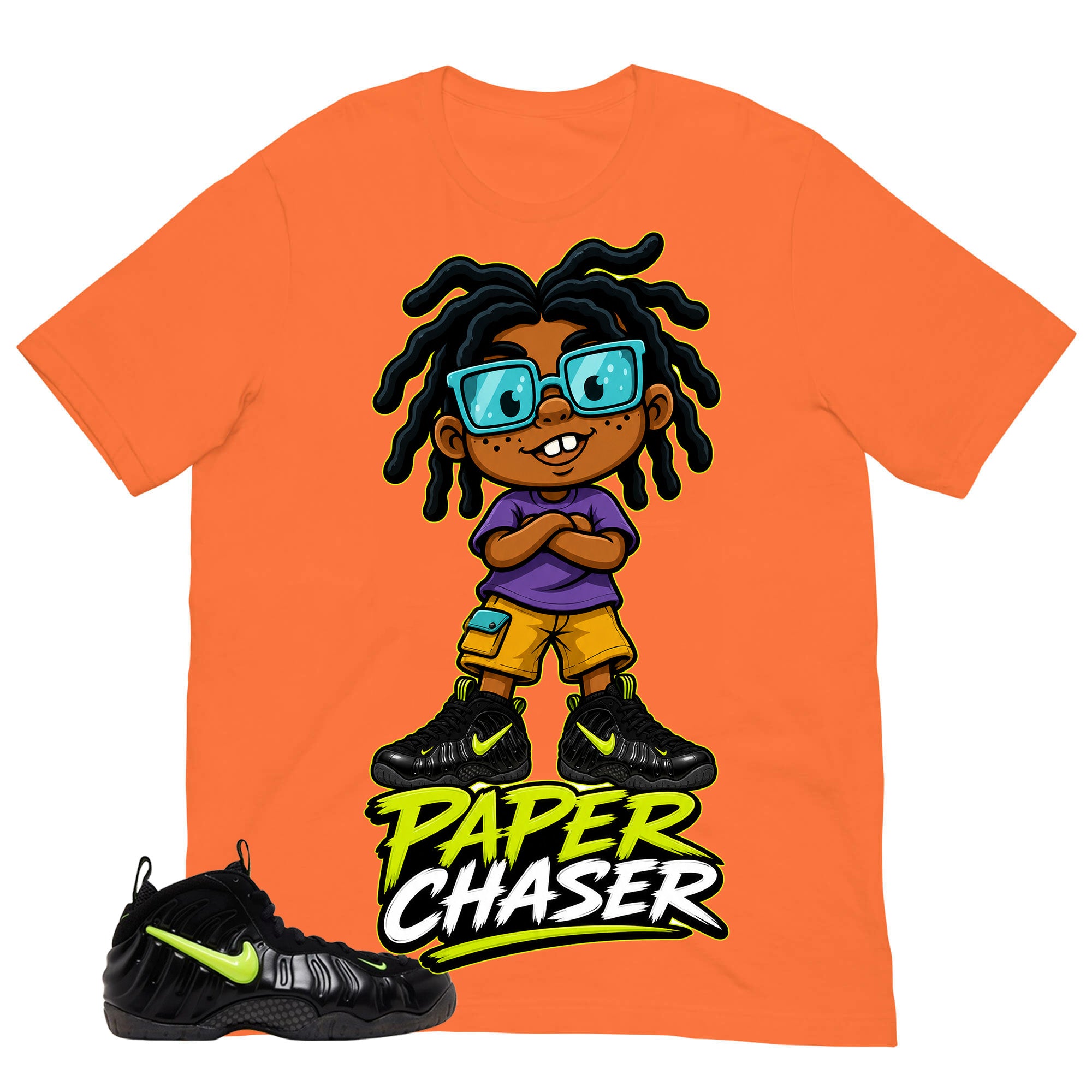 Graphic Tee to Match Air Foamposite Pro Voltage | Paper Chaser Shirt | Zadago
