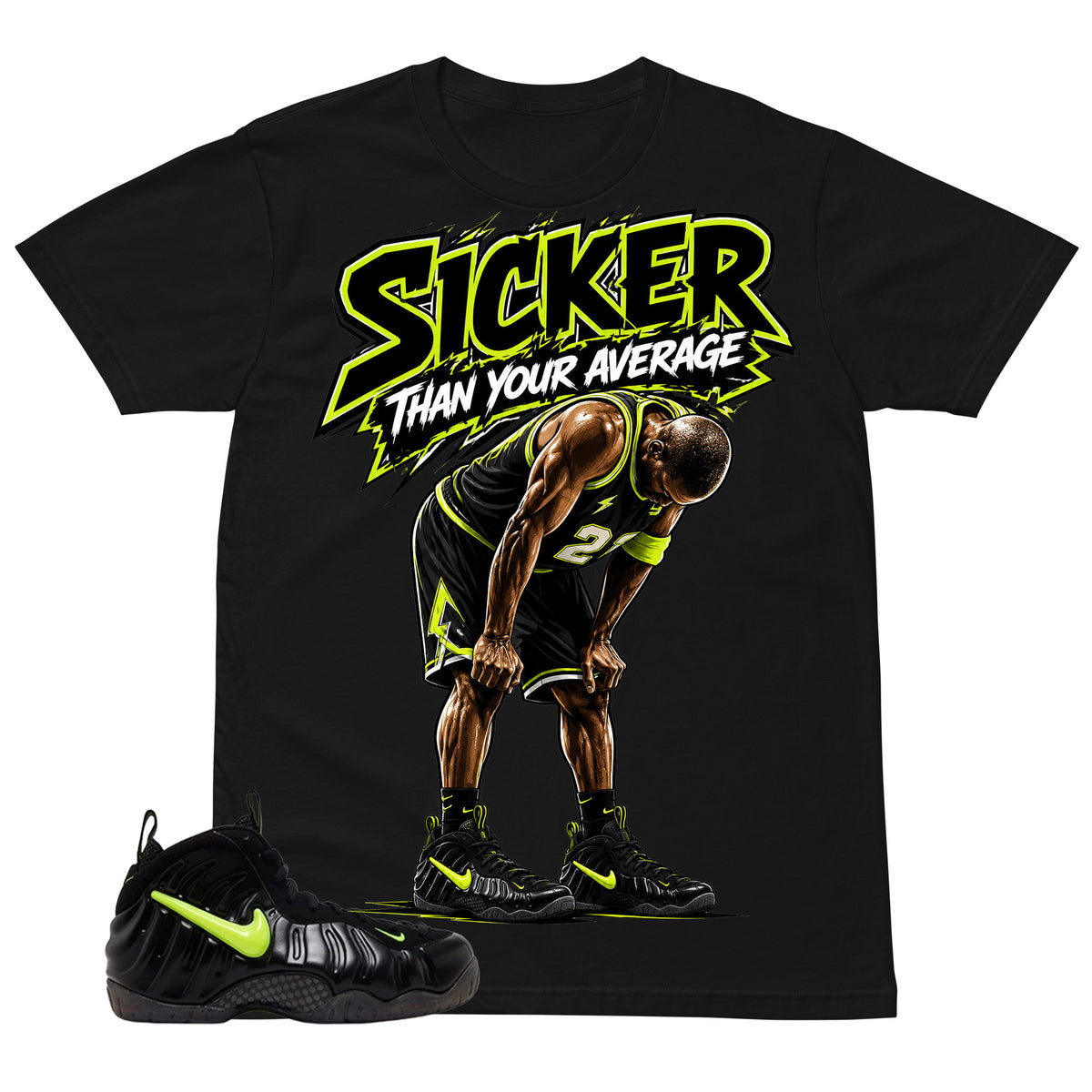 Graphic Tee to Match Air Foamposite Pro Voltage | Sicker Shirt | Zadago