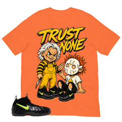 Graphic Tee to Match Air Foamposite Pro Voltage | Trust None Shirt | Zadago