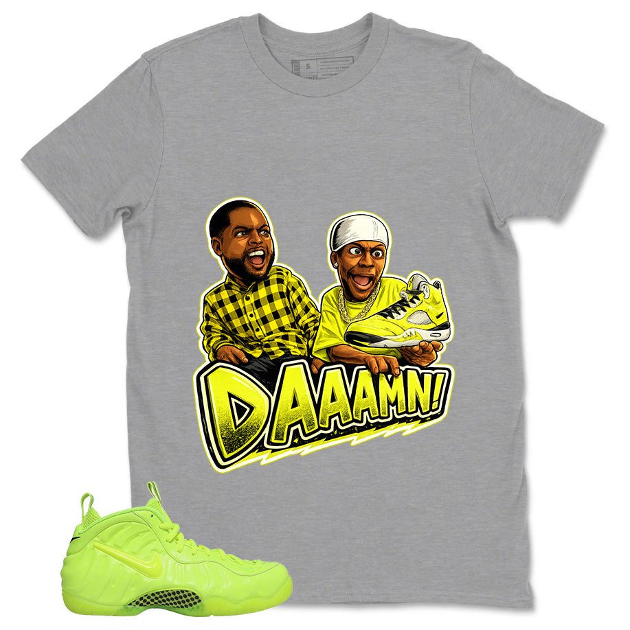 Graphic Tee to Match Air Foamposite Volt | Daaamn Sneaker Shirt | Zadago