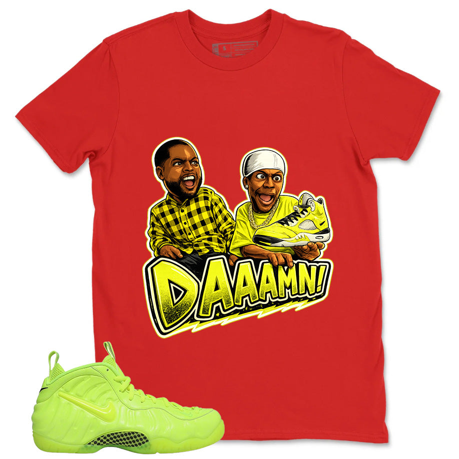 Graphic Tee to Match Air Foamposite Volt | Daaamn Sneaker Shirt | Zadago