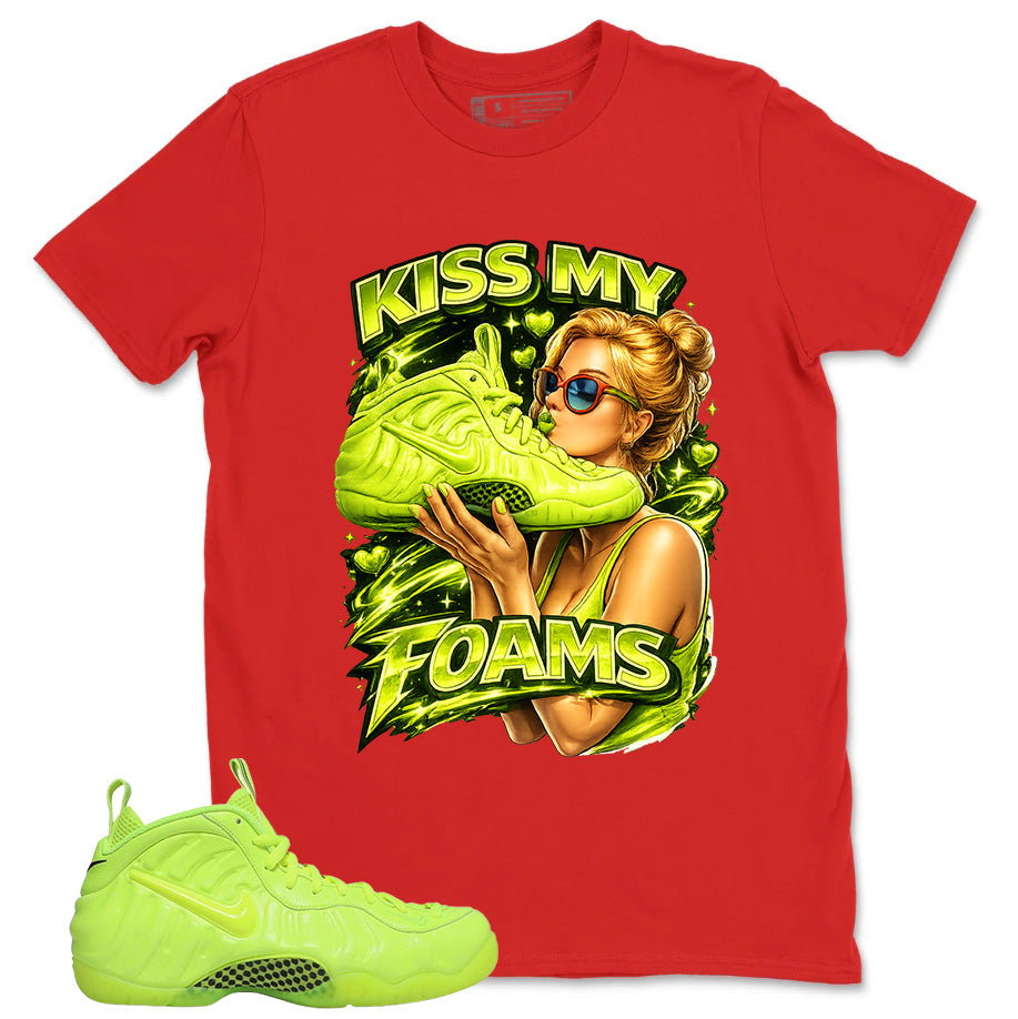 Graphic Tee to Match Air Foamposite Volt | Kiss My Foams Shirt | Zadago