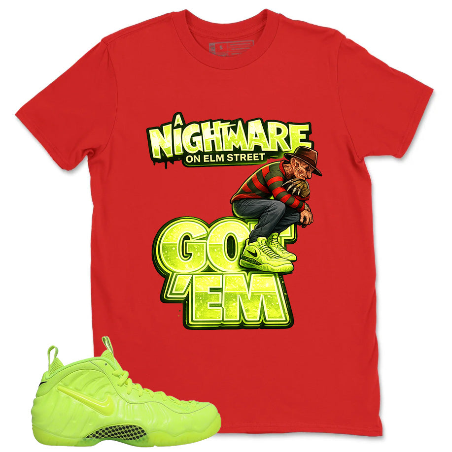 Graphic Tee to Match Air Foamposite Volt | Nightmare On Elm Street Shirt | Zadago
