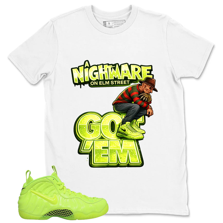 Graphic Tee to Match Air Foamposite Volt | Nightmare On Elm Street Shirt | Zadago