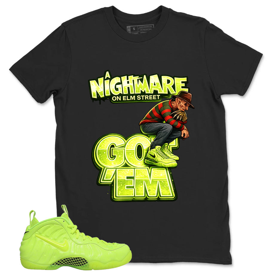 Graphic Tee to Match Air Foamposite Volt | Nightmare On Elm Street Shirt | Zadago