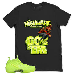 Graphic Tee to Match Air Foamposite Volt | Nightmare On Elm Street Shirt | Zadago