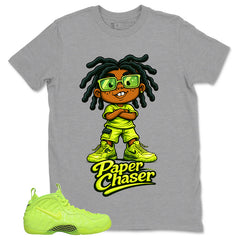 Graphic Tee to Match Air Foamposite Volt | Paper Chaser Shirt | Zadago