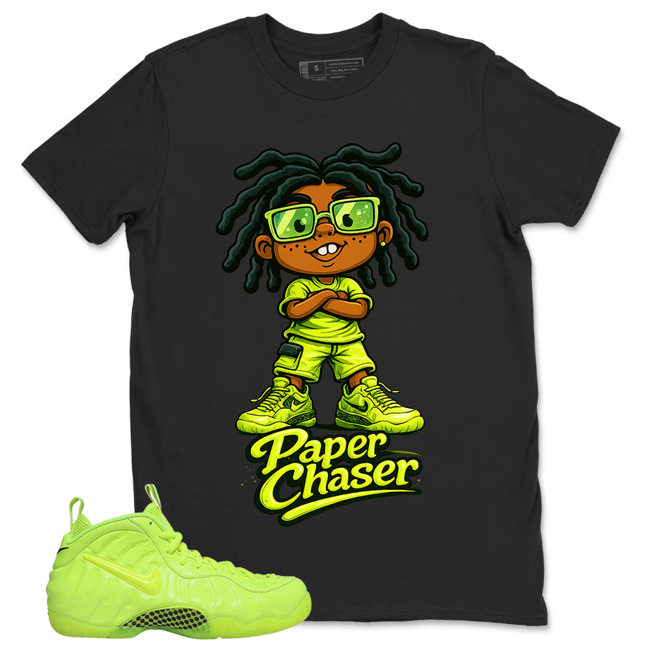 Graphic Tee to Match Air Foamposite Volt | Paper Chaser Shirt | Zadago